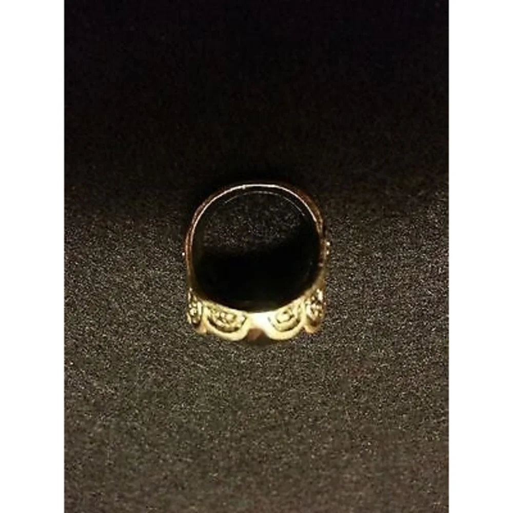 Vintage Captain Jack Style Black Oval Gemstone Ring - USA Size 8 - Picture 9 of 11